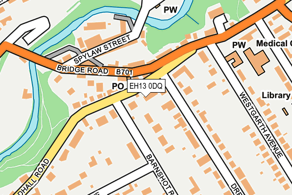EH13 0DQ map - OS OpenMap – Local (Ordnance Survey) EH13 0DQ map - OS OpenMap – Local (Ordnance Survey)