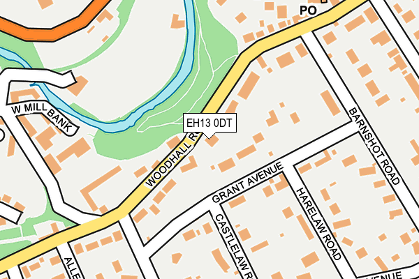 EH13 0DT map - OS OpenMap – Local (Ordnance Survey) EH13 0DT map - OS OpenMap – Local (Ordnance Survey)