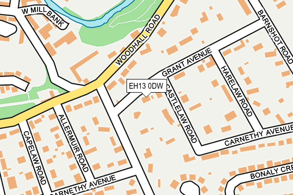 EH13 0DW map - OS OpenMap – Local (Ordnance Survey) EH13 0DW map - OS OpenMap – Local (Ordnance Survey)