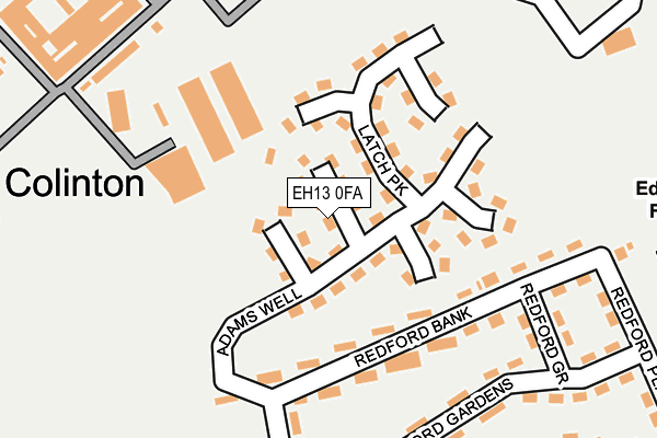 EH13 0FA map - OS OpenMap – Local (Ordnance Survey) EH13 0FA map - OS OpenMap – Local (Ordnance Survey)