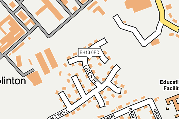 EH13 0FD map - OS OpenMap – Local (Ordnance Survey) EH13 0FD map - OS OpenMap – Local (Ordnance Survey)