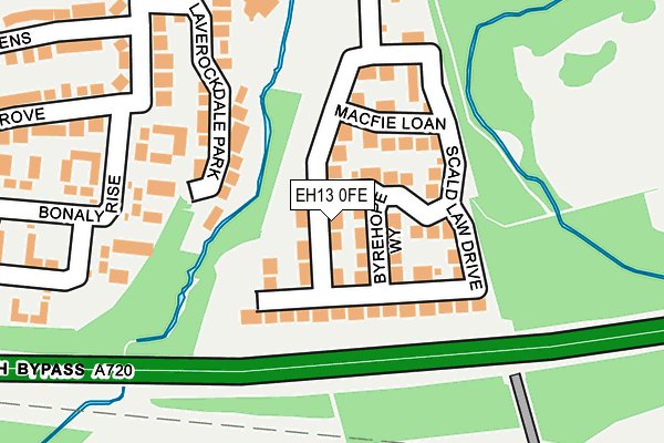EH13 0FE map - OS OpenMap – Local (Ordnance Survey) EH13 0FE map - OS OpenMap – Local (Ordnance Survey)