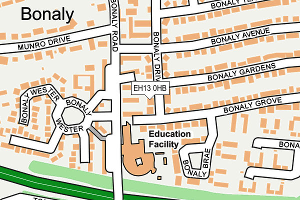 EH13 0HB map - OS OpenMap – Local (Ordnance Survey) EH13 0HB map - OS OpenMap – Local (Ordnance Survey)