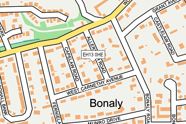 EH13 0HE map - OS OpenMap – Local (Ordnance Survey) EH13 0HE map - OS OpenMap – Local (Ordnance Survey)