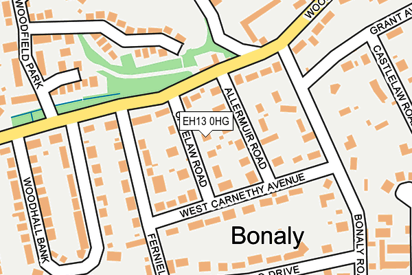 EH13 0HG map - OS OpenMap – Local (Ordnance Survey) EH13 0HG map - OS OpenMap – Local (Ordnance Survey)