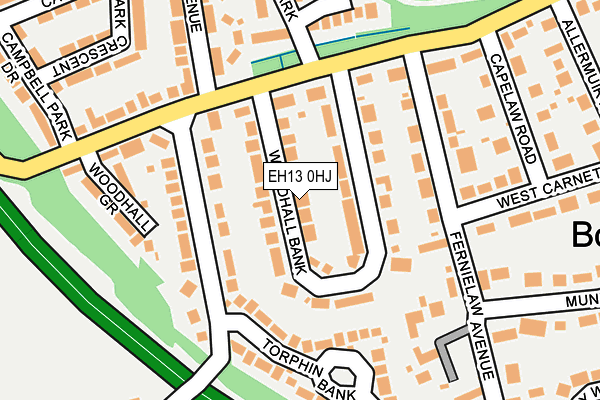EH13 0HJ map - OS OpenMap – Local (Ordnance Survey) EH13 0HJ map - OS OpenMap – Local (Ordnance Survey)