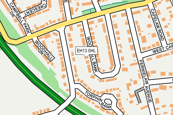 EH13 0HL map - OS OpenMap – Local (Ordnance Survey) EH13 0HL map - OS OpenMap – Local (Ordnance Survey)