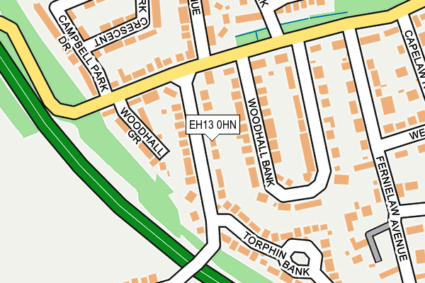EH13 0HN map - OS OpenMap – Local (Ordnance Survey) EH13 0HN map - OS OpenMap – Local (Ordnance Survey)