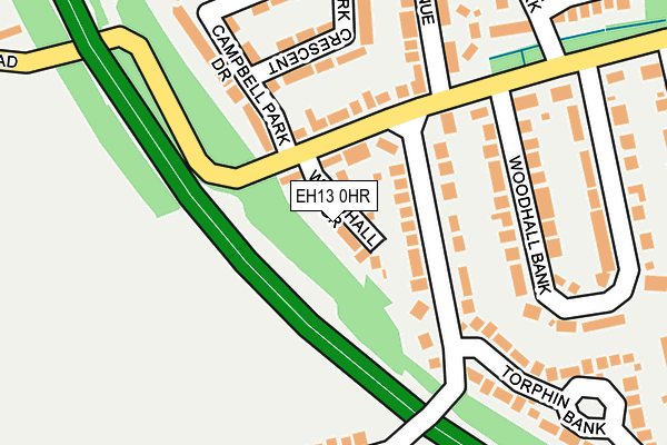 EH13 0HR map - OS OpenMap – Local (Ordnance Survey) EH13 0HR map - OS OpenMap – Local (Ordnance Survey)