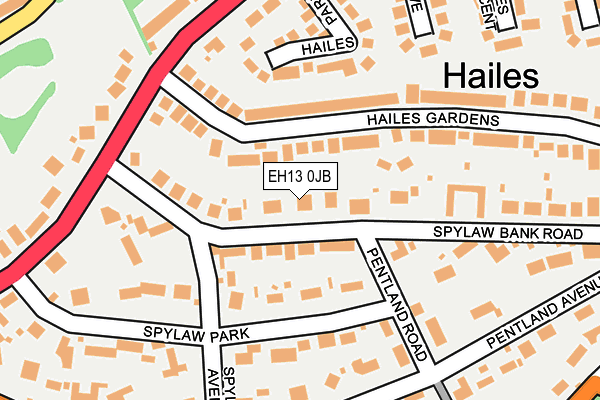 EH13 0JB map - OS OpenMap – Local (Ordnance Survey) EH13 0JB map - OS OpenMap – Local (Ordnance Survey)
