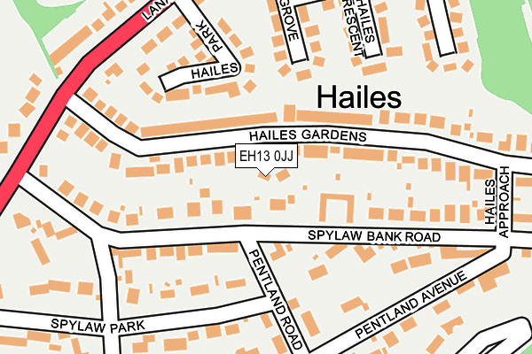 EH13 0JJ map - OS OpenMap – Local (Ordnance Survey) EH13 0JJ map - OS OpenMap – Local (Ordnance Survey)