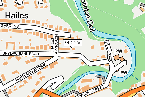 EH13 0JW map - OS OpenMap – Local (Ordnance Survey) EH13 0JW map - OS OpenMap – Local (Ordnance Survey)