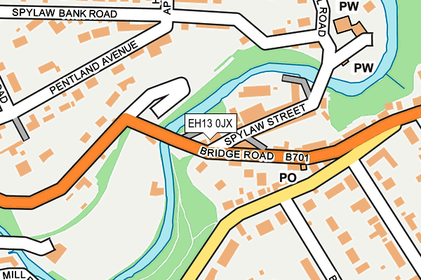 EH13 0JX map - OS OpenMap – Local (Ordnance Survey) EH13 0JX map - OS OpenMap – Local (Ordnance Survey)