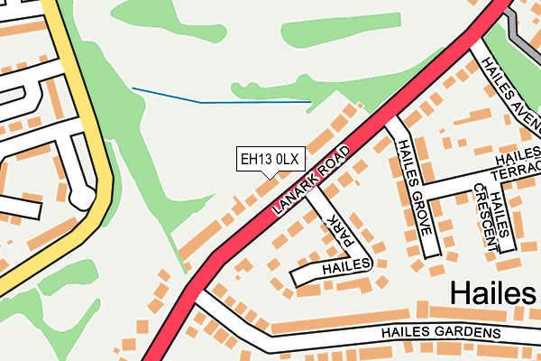 EH13 0LX map - OS OpenMap – Local (Ordnance Survey) EH13 0LX map - OS OpenMap – Local (Ordnance Survey)