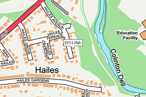 EH13 0NA map - OS OpenMap – Local (Ordnance Survey) EH13 0NA map - OS OpenMap – Local (Ordnance Survey)