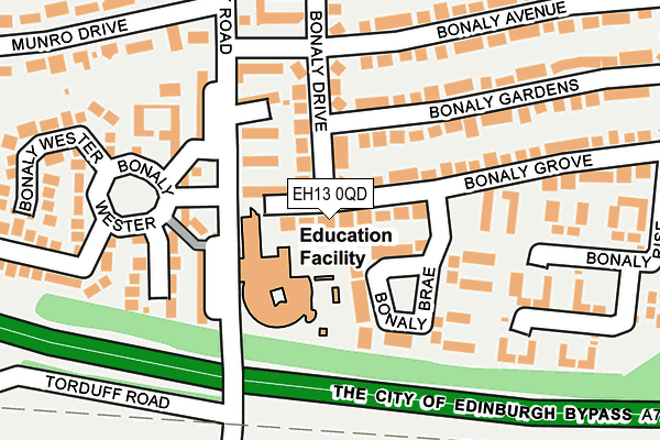 EH13 0QD map - OS OpenMap – Local (Ordnance Survey) EH13 0QD map - OS OpenMap – Local (Ordnance Survey)