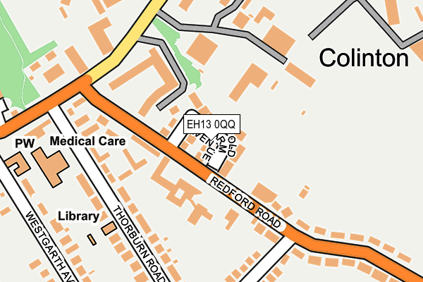 EH13 0QQ map - OS OpenMap – Local (Ordnance Survey) EH13 0QQ map - OS OpenMap – Local (Ordnance Survey)