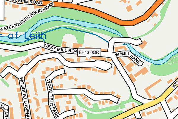 EH13 0QR map - OS OpenMap – Local (Ordnance Survey) EH13 0QR map - OS OpenMap – Local (Ordnance Survey)