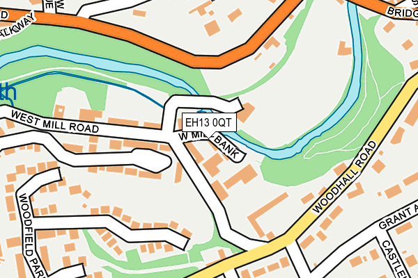 EH13 0QT map - OS OpenMap – Local (Ordnance Survey) EH13 0QT map - OS OpenMap – Local (Ordnance Survey)