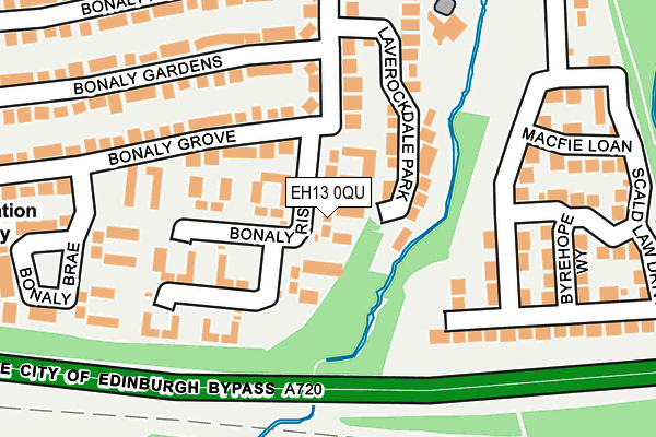 EH13 0QU map - OS OpenMap – Local (Ordnance Survey) EH13 0QU map - OS OpenMap – Local (Ordnance Survey)