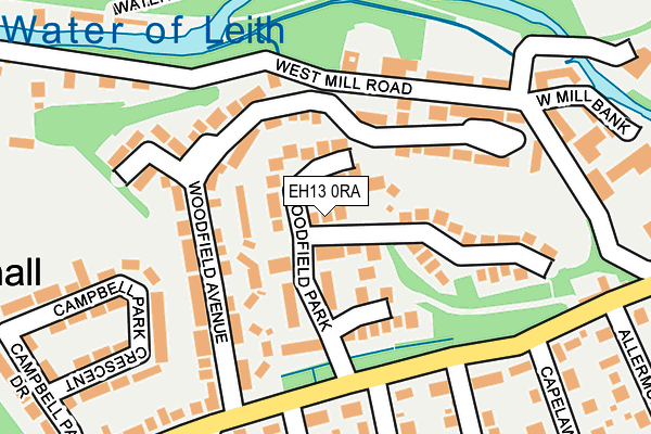 EH13 0RA map - OS OpenMap – Local (Ordnance Survey) EH13 0RA map - OS OpenMap – Local (Ordnance Survey)