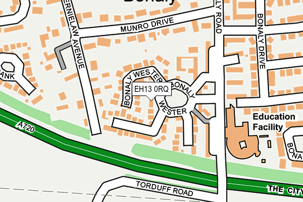 EH13 0RQ map - OS OpenMap – Local (Ordnance Survey) EH13 0RQ map - OS OpenMap – Local (Ordnance Survey)