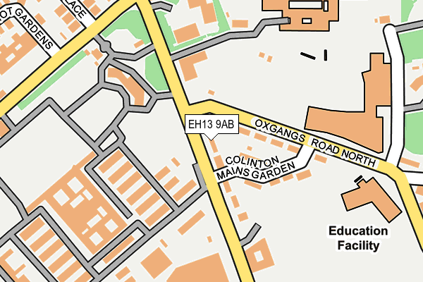 EH13 9AB map - OS OpenMap – Local (Ordnance Survey) EH13 9AB map - OS OpenMap – Local (Ordnance Survey)