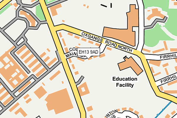 EH13 9AD map - OS OpenMap – Local (Ordnance Survey) EH13 9AD map - OS OpenMap – Local (Ordnance Survey)