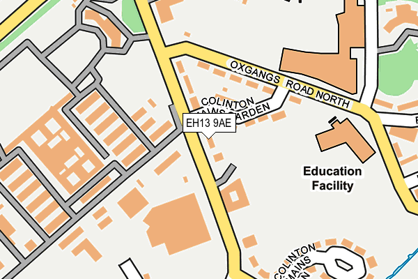 EH13 9AE map - OS OpenMap – Local (Ordnance Survey) EH13 9AE map - OS OpenMap – Local (Ordnance Survey)
