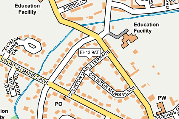EH13 9AT map - OS OpenMap – Local (Ordnance Survey) EH13 9AT map - OS OpenMap – Local (Ordnance Survey)