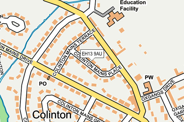 EH13 9AU map - OS OpenMap – Local (Ordnance Survey) EH13 9AU map - OS OpenMap – Local (Ordnance Survey)