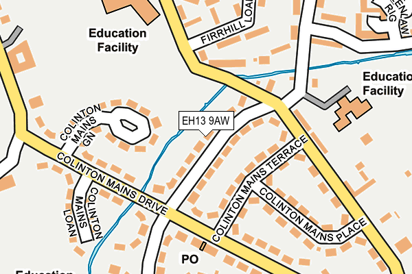 EH13 9AW map - OS OpenMap – Local (Ordnance Survey) EH13 9AW map - OS OpenMap – Local (Ordnance Survey)