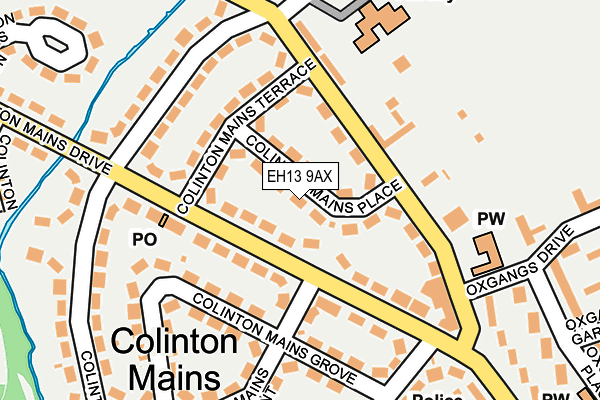 EH13 9AX map - OS OpenMap – Local (Ordnance Survey) EH13 9AX map - OS OpenMap – Local (Ordnance Survey)
