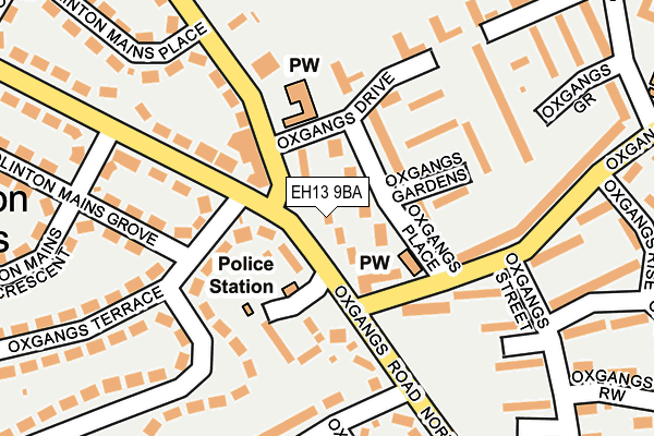 EH13 9BA map - OS OpenMap – Local (Ordnance Survey) EH13 9BA map - OS OpenMap – Local (Ordnance Survey)