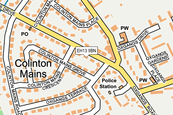 EH13 9BN map - OS OpenMap – Local (Ordnance Survey) EH13 9BN map - OS OpenMap – Local (Ordnance Survey)