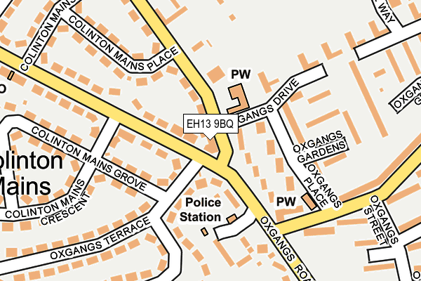 EH13 9BQ map - OS OpenMap – Local (Ordnance Survey)