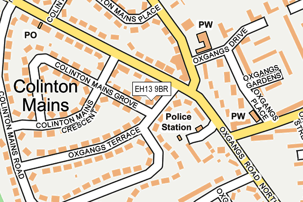 EH13 9BR map - OS OpenMap – Local (Ordnance Survey) EH13 9BR map - OS OpenMap – Local (Ordnance Survey)