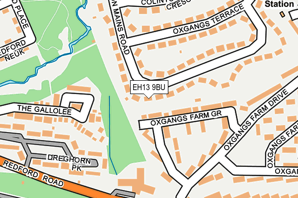 EH13 9BU map - OS OpenMap – Local (Ordnance Survey) EH13 9BU map - OS OpenMap – Local (Ordnance Survey)