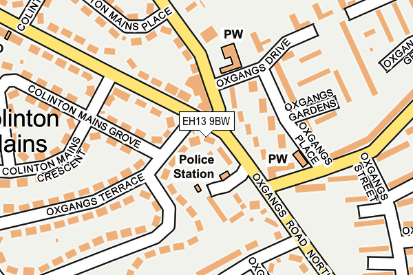 EH13 9BW map - OS OpenMap – Local (Ordnance Survey) EH13 9BW map - OS OpenMap – Local (Ordnance Survey)