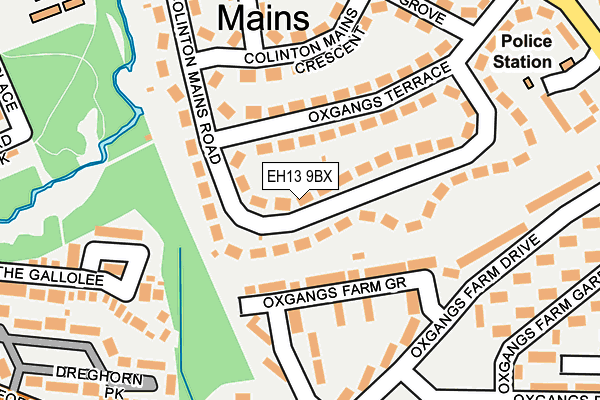 EH13 9BX map - OS OpenMap – Local (Ordnance Survey) EH13 9BX map - OS OpenMap – Local (Ordnance Survey)