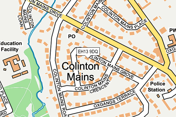 EH13 9DQ map - OS OpenMap – Local (Ordnance Survey) EH13 9DQ map - OS OpenMap – Local (Ordnance Survey)