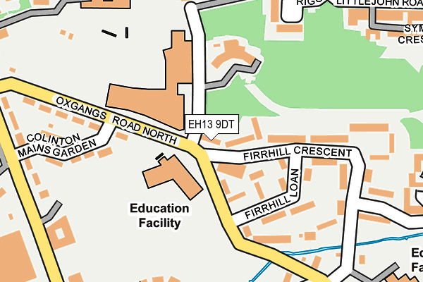 EH13 9DT map - OS OpenMap – Local (Ordnance Survey) EH13 9DT map - OS OpenMap – Local (Ordnance Survey)