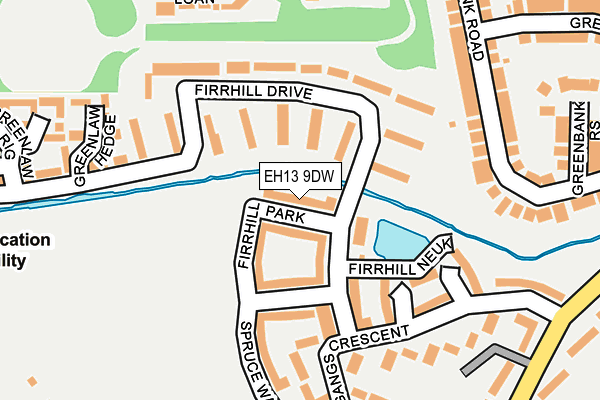 EH13 9DW map - OS OpenMap – Local (Ordnance Survey) EH13 9DW map - OS OpenMap – Local (Ordnance Survey)