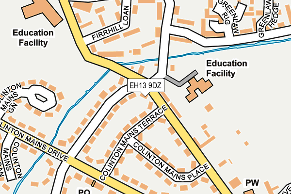EH13 9DZ map - OS OpenMap – Local (Ordnance Survey) EH13 9DZ map - OS OpenMap – Local (Ordnance Survey)