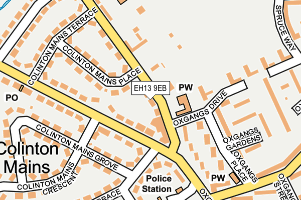 EH13 9EB map - OS OpenMap – Local (Ordnance Survey) EH13 9EB map - OS OpenMap – Local (Ordnance Survey)