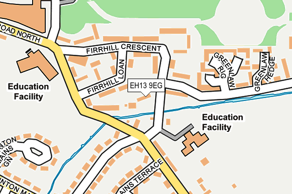 EH13 9EG map - OS OpenMap – Local (Ordnance Survey) EH13 9EG map - OS OpenMap – Local (Ordnance Survey)
