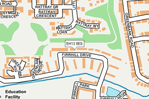 EH13 9ES map - OS OpenMap – Local (Ordnance Survey) EH13 9ES map - OS OpenMap – Local (Ordnance Survey)