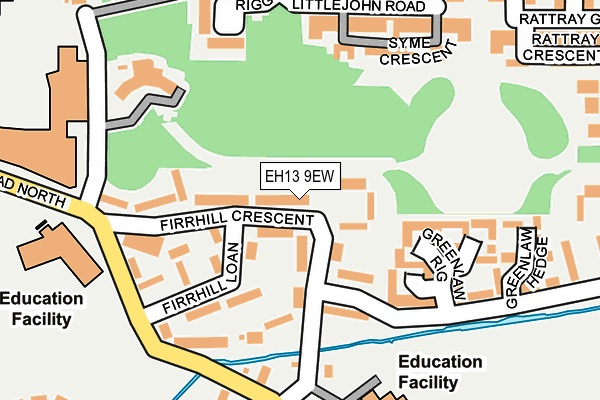 EH13 9EW map - OS OpenMap – Local (Ordnance Survey) EH13 9EW map - OS OpenMap – Local (Ordnance Survey)