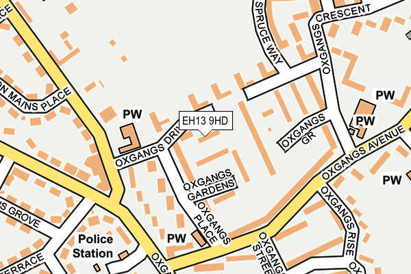 EH13 9HD map - OS OpenMap – Local (Ordnance Survey) EH13 9HD map - OS OpenMap – Local (Ordnance Survey)