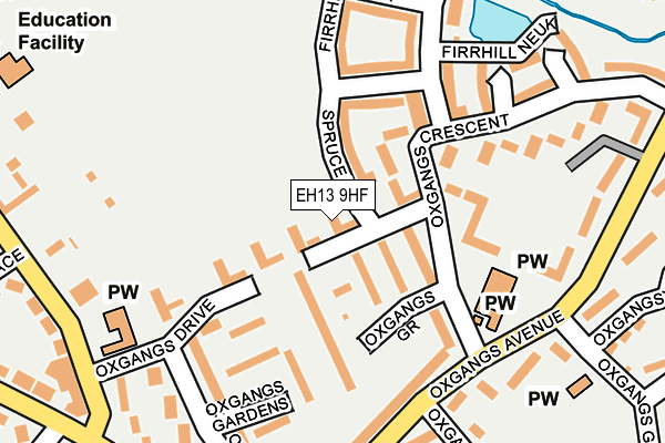 EH13 9HF map - OS OpenMap – Local (Ordnance Survey) EH13 9HF map - OS OpenMap – Local (Ordnance Survey)